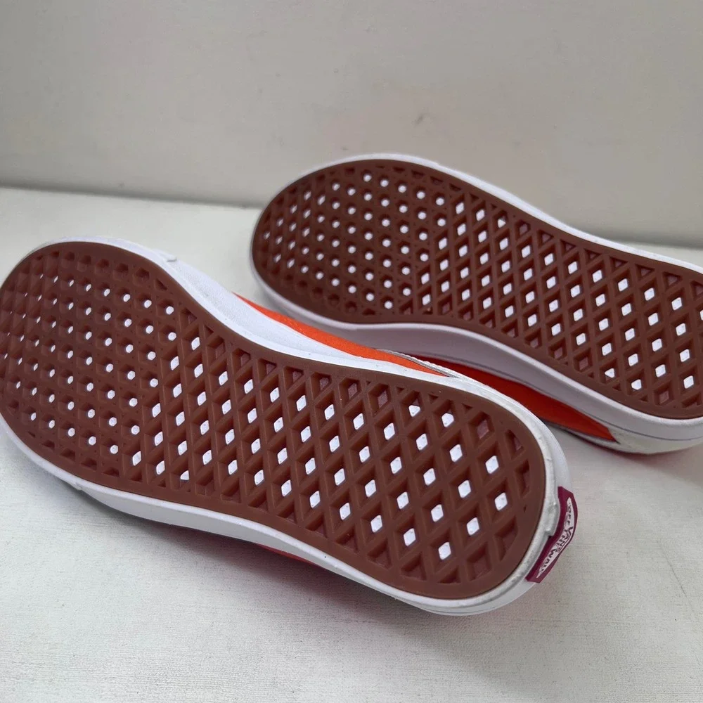 Vans Old Skool ComfyCush Customs Orange White‎ Mens 7.5 Womens 9 Sneakers